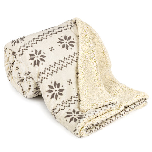 4Home Decke Lammfelloptik Nordic beige, 150 x 200 cm