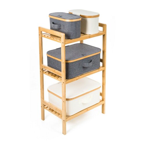 Сховище G21 30 x 30 x 15 см, бамбукове з кришкою,бежеве