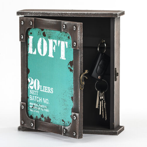Skříňka na klíče Loft modrá