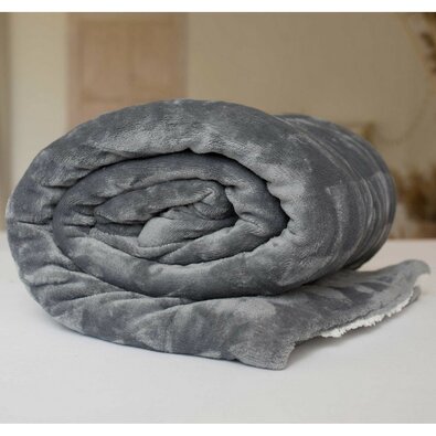 Jerry Fabrics Ovalna odeja Triangle temno siva,150 x 200 cm