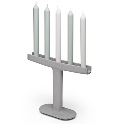 Svícen Candle Stick 26 cm, šedý
