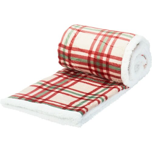 Koc z barankiem Checkered 160 x 130 cm