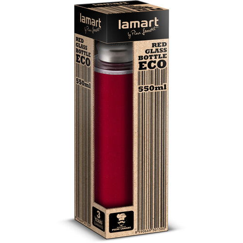Lamart LT9029 skleněná láhev Eco 0,5 l, červená