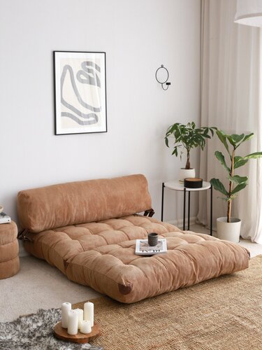 Sofa rozkładana Fold Kadife 2 Camel