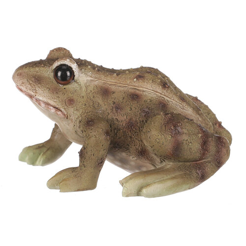 Gartendekoration Frosch, 10 x 6 x 8 cm, Polyresinbraun  ,