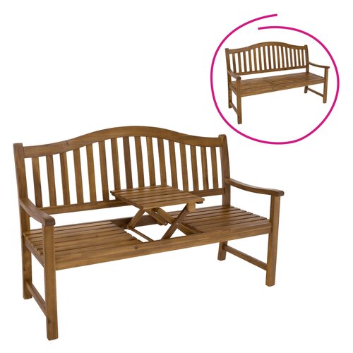 Ławka ogrodowa ze stolikiem, drewno akacjowe, TAIMA