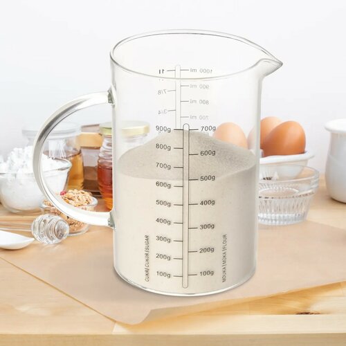 Cană de măsurare Orion din sticlă borosilicată, 1l