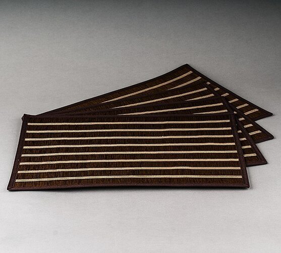 Proste podkładki na stół Natur, brązowe, 30 x 45 cm, zestaw 4 szt