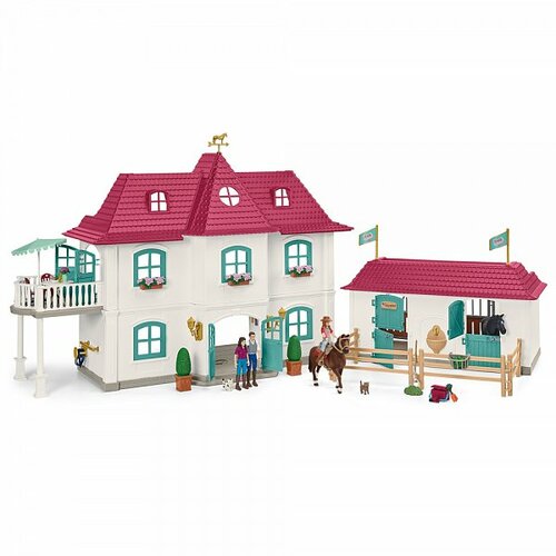 Obrázok Schleich 42551 Veľký dom so stajňou, príslušenstvom a kĺbovými figúrkami 