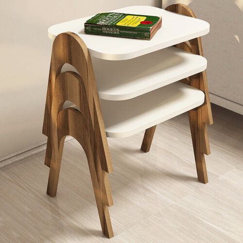 Rozkladací stôl Paris Cream, 3 ks