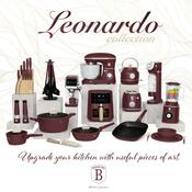 BerlingerHaus 18-delni komplet krožnikov Leonardo, bela in bordo barva
