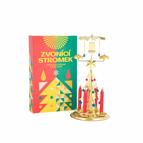 Tradicionalni angelski zvonci Stromek zlatá, 30 cm