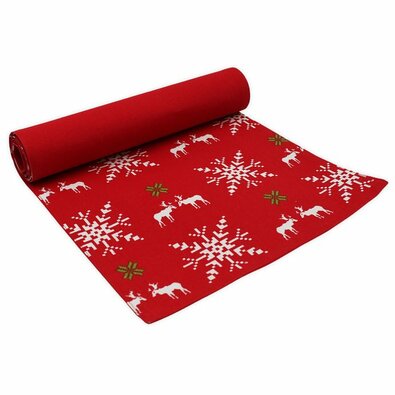 Різдвяна сервірувальна доріжка Сніжинки, 33 x 130 см