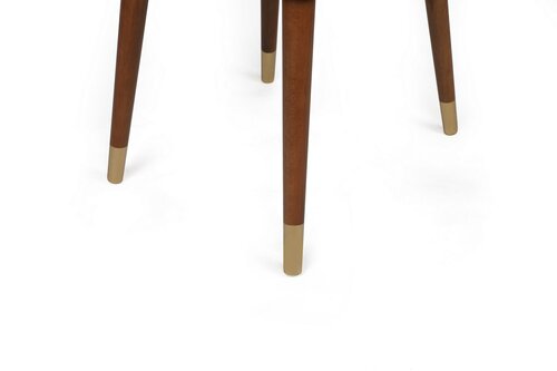 Esszimmerstuhl-Set Hugo Beige and Walnut, 4 Stück