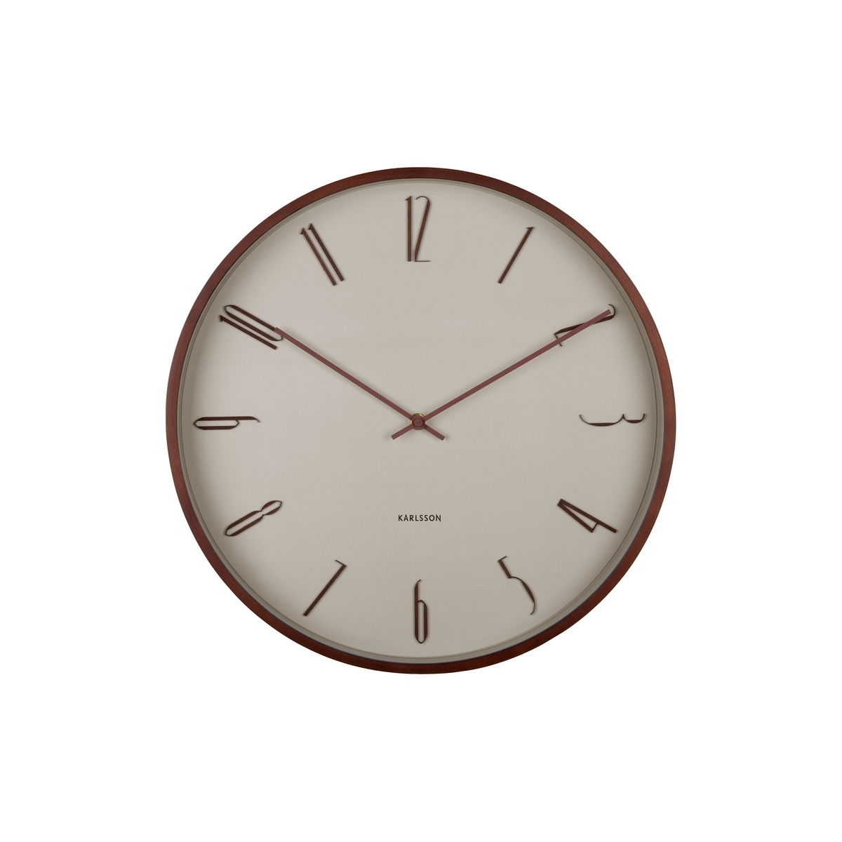 Karlsson 6014WG design falióra bézs, 40 cmátmérőjű, bézs színű