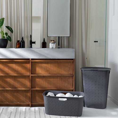 Curver Kosz na brudną bieliznę Softex 56 l,ciemnoszary