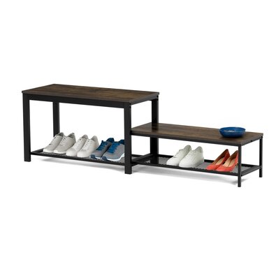 Set de 2 suporturi pentru pantofi, lemn vechi