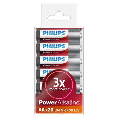 Philips Batéria AA 1,5 V Power Alkaline, 20 ks