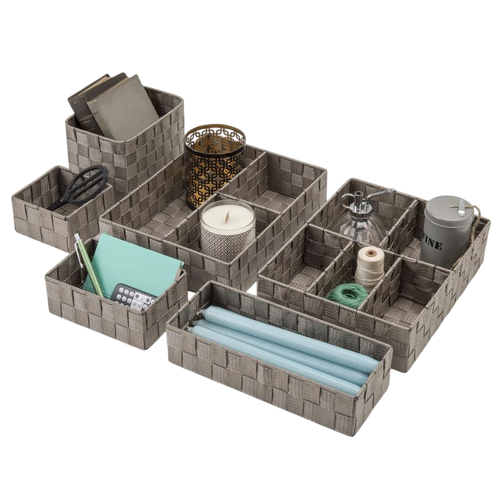 Compactor Úložný organizér do zásuvky M TEX, 18 x 12 x 7 cm, taupe