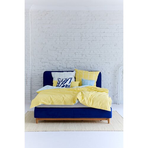 Lenjerie de pat din bumbac Tom Tailor Light Lemon & Crisp White, 140 x 200 cm, 70 x 90 cm