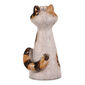 Keramische Zaundekoration Katze, 10 x 18 x 9 cmbeige,