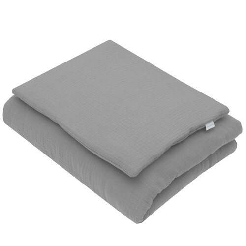 New Baby Muslin set s polnilom siva, 80 x 70 cm