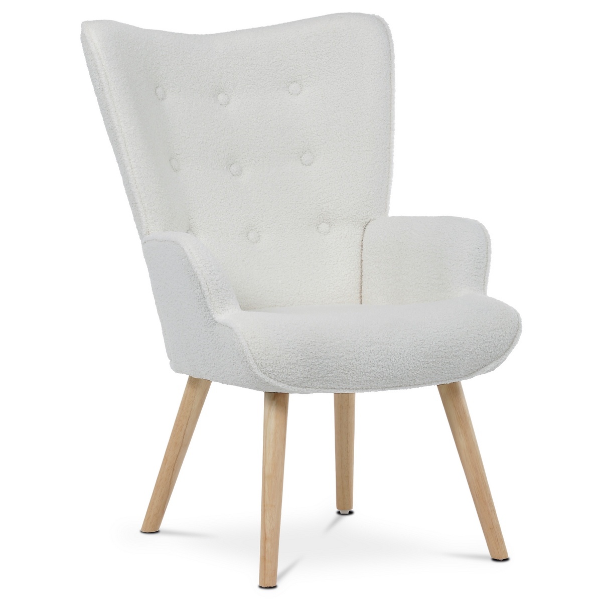 Bouclé WT2 fotel, fehér