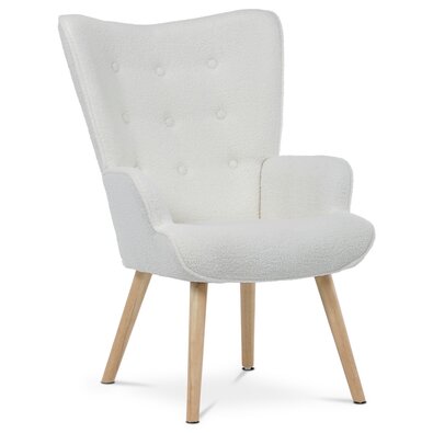 Bouclé WT2 fotel, fehér