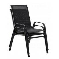 Set scaune Stela, 55 x 70 x 92 cm, 2 buc., negru