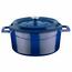 LAVA Metall Gusseisen Topf, Durchmesser 24 cm, Blau, 4,5 l