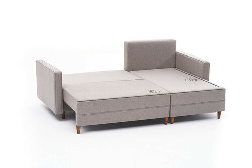 Eckklappsofa Bett Aydam Right Cream