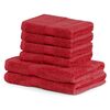 DecoKing Handtuch- und Badetuch-Set Bamby rot, 4 Stück 50 x 100 cm, 2 Stück 70 x 140 cm