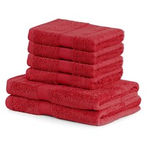 DecoKing Handtuch- und Badetuch-Set Bamby rot, 4 Stück 50 x 100 cm, 2 Stück 70 x 140 cm