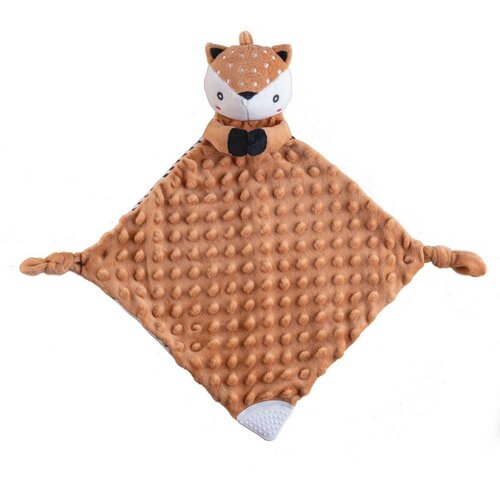 Usínáček babyted Srneček, kousátko, chrastítko plyš 25 x 25 cm, hnědá