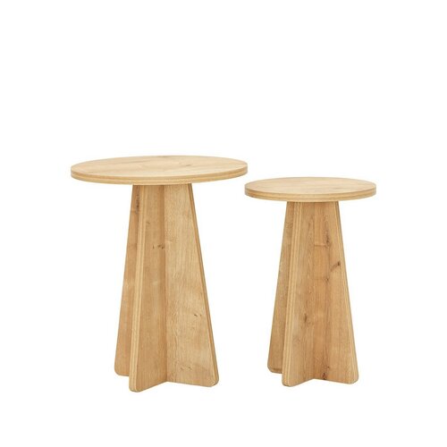 Sada odkládacích stolků Mushroom Sapphire Oak, 2 ks