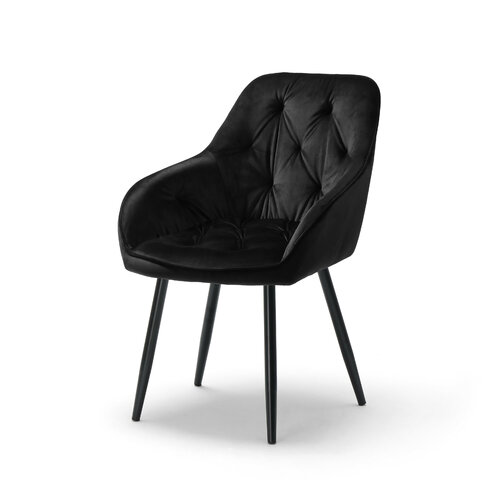 Jídelní židle BUTTON LOUNGE černá