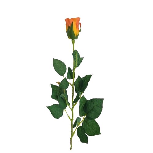 Sztuczny kwiat pączkowy Rose pomarańczowy, 64 cm,9 szt.