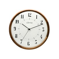 LAVVU Дерев'яний годинник з плавним ходом, RETRO, діаметр 31,5 см