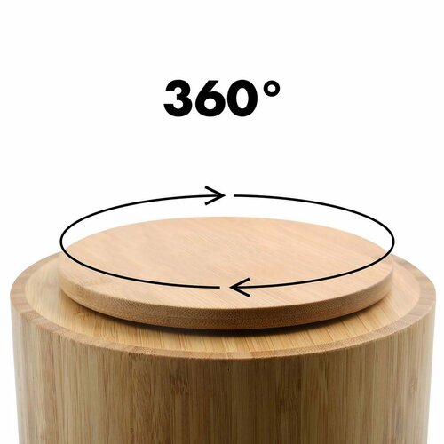 MSV Bambusov vrtljivi organizator za kozmetiko Isalys 20 x 15,3 cm