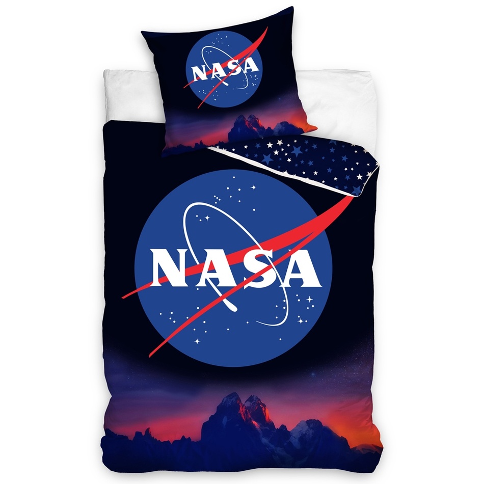 Bawełniana pościel NASA Zorza polarna, 140 x 200cm, 70 x 90 cm