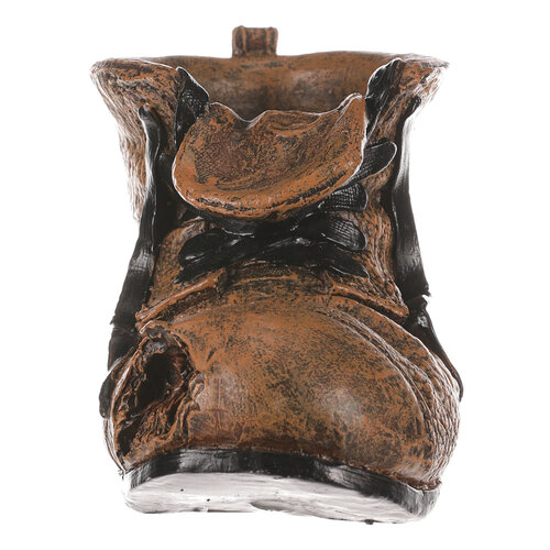 Blumenübertopf Schuh, 21 x 11 x 11 cm, Polyresinbraun  ,