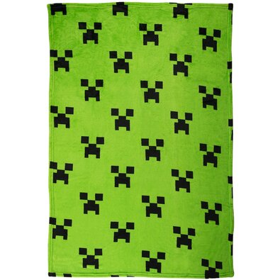 Minecraft takaró, zöld, 100 x 150 cm
