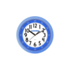 Zegar ścienny Clockodile niebieski, śr. 25 cm