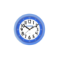 Zegar ścienny Clockodile niebieski, śr. 25 cm