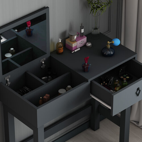Kozmetický stolík Nero Anthracite