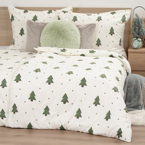 4Home Flanelowa pościel Little Trees, 140 x 220 cm, 70 x 90 cm