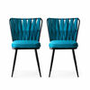 Esszimmerstuhl-Set Kusakli Blue and Black, 2