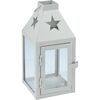 Felinar din metal Hey star gri, 8 x 8 x 17 cm