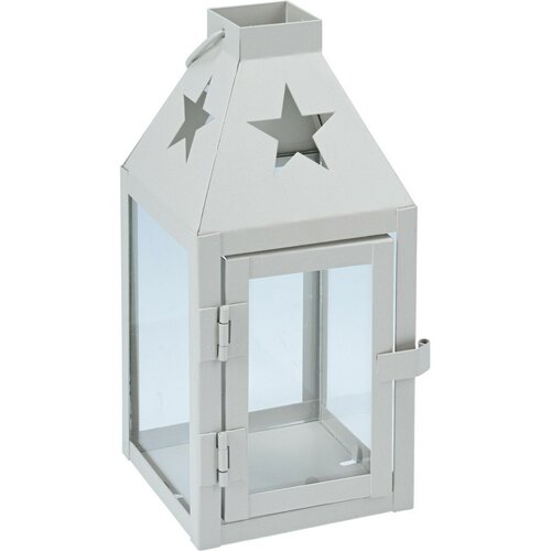 Latarnia metalowa Hey star grey, 8 x 8 x 17 cm