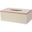 Pudełko na chusteczki higieniczne Stripes beżowy, 25 x 13,5 x 9 cm